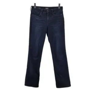 NYDJ Marilyn Straight Leg Jeans Women's Size12 Dark Wash Stretch Comfort
